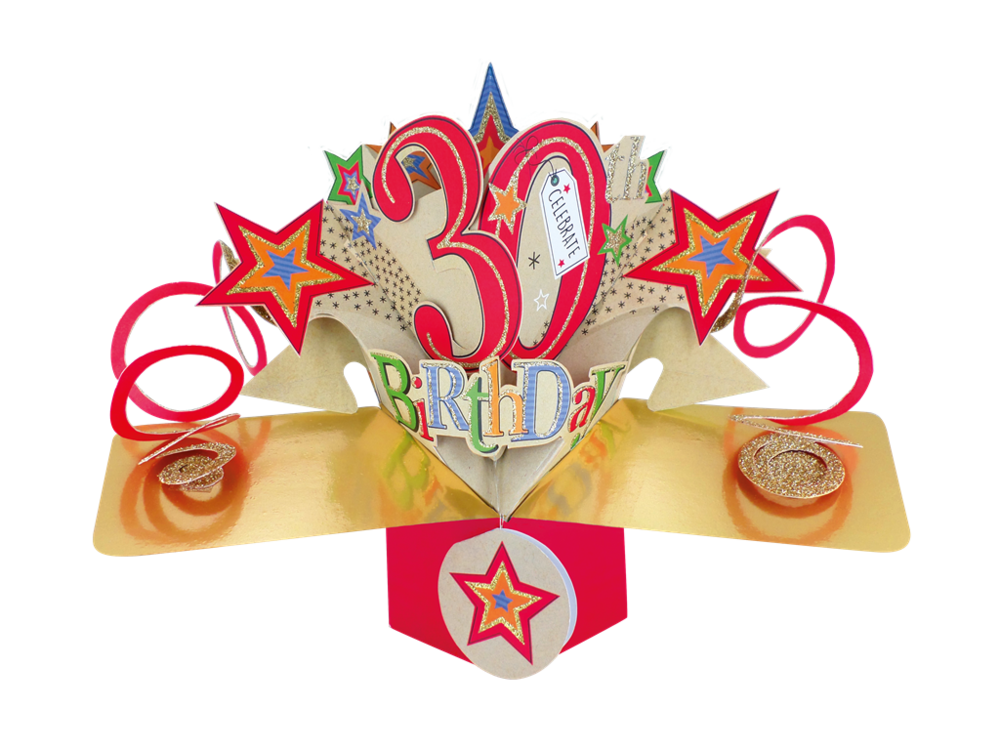 Happy 30th Birthday Pop Up Greeting Card Cards happy-30th-birthday-pop-up-greeting-card-cards